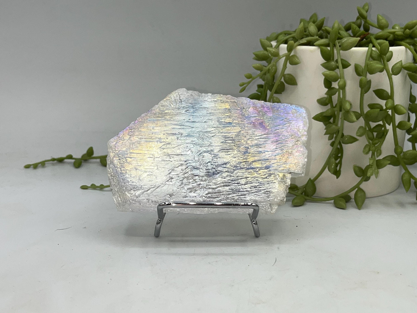 Pure true Angel Aura Selenite Slab (5), raw Selenite, Selenite charging plate, Selenite specimen,