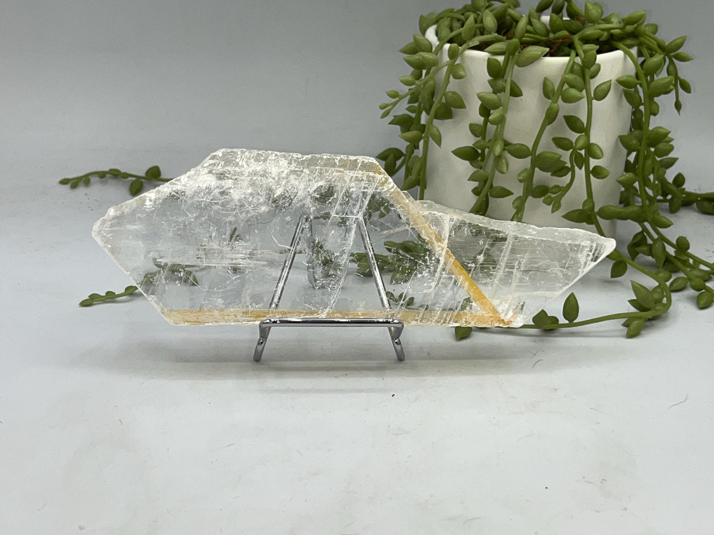 Pure Golden Phantom/Golden Healer Selenite slab (13), raw Selenite, Selenite charging plate, Selenite specimen, Iron Oxide