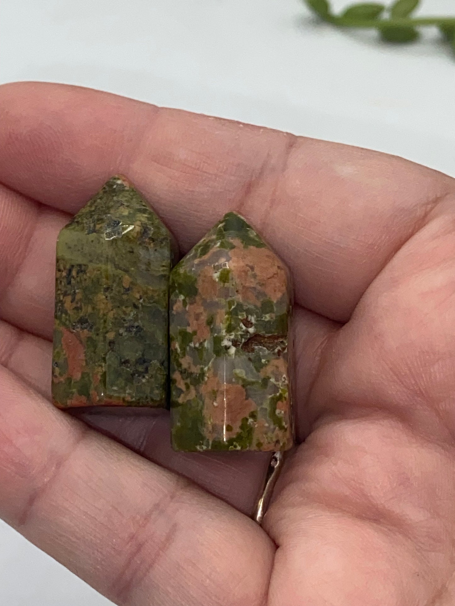 Mini Crystal tower, Crystal point, Rose Quartz, Clear Quartz, Ocean Jasper, Tigers Eye, Moss Agate, Adventurine, Mixed Mini Crystal Points