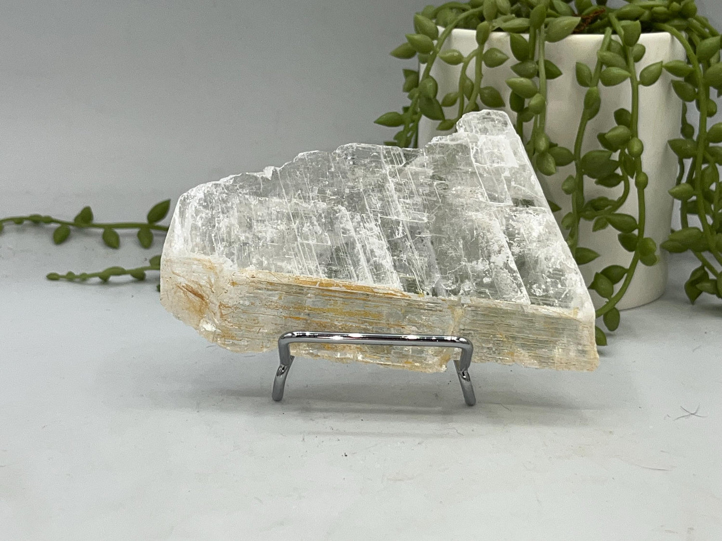 Pure Golden Phantom/Golden Healer Selenite slab (18), raw Selenite, Selenite charging plate, Selenite specimen, Iron Oxide
