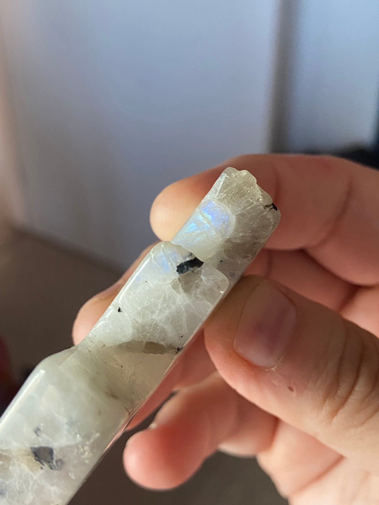 Crystal Mountain Carvings, Blue Moonstone, Ocean Jasper, Crystal Carving Mountain Cutout Slab