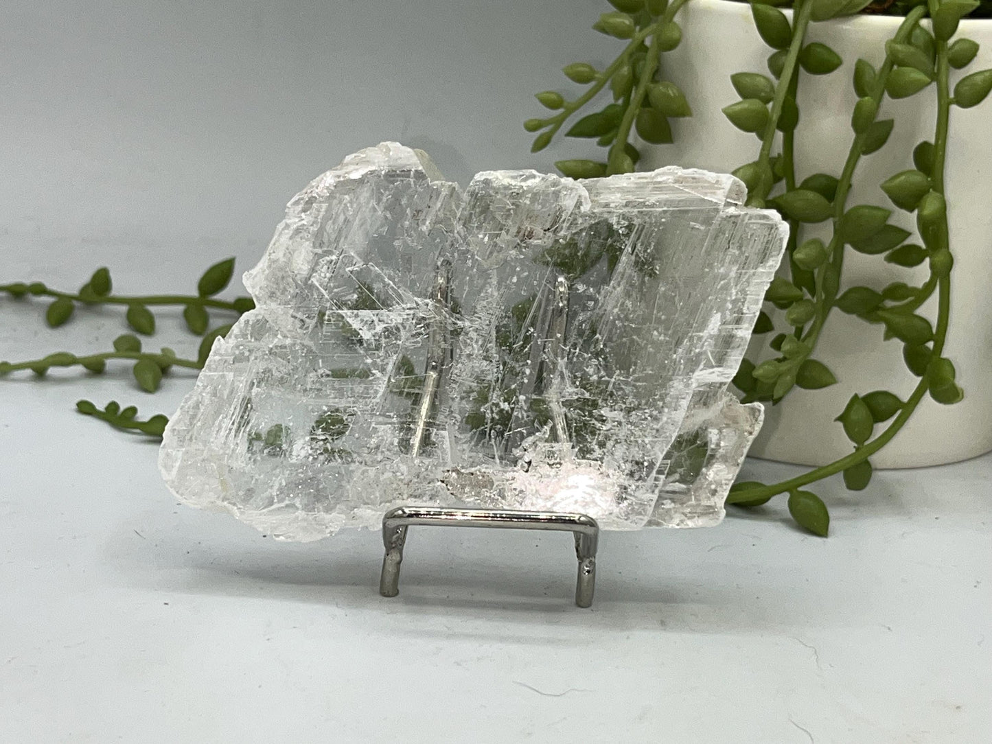Pure true selenite slab (28), raw selenite, selenite charging plate, selenite specimen