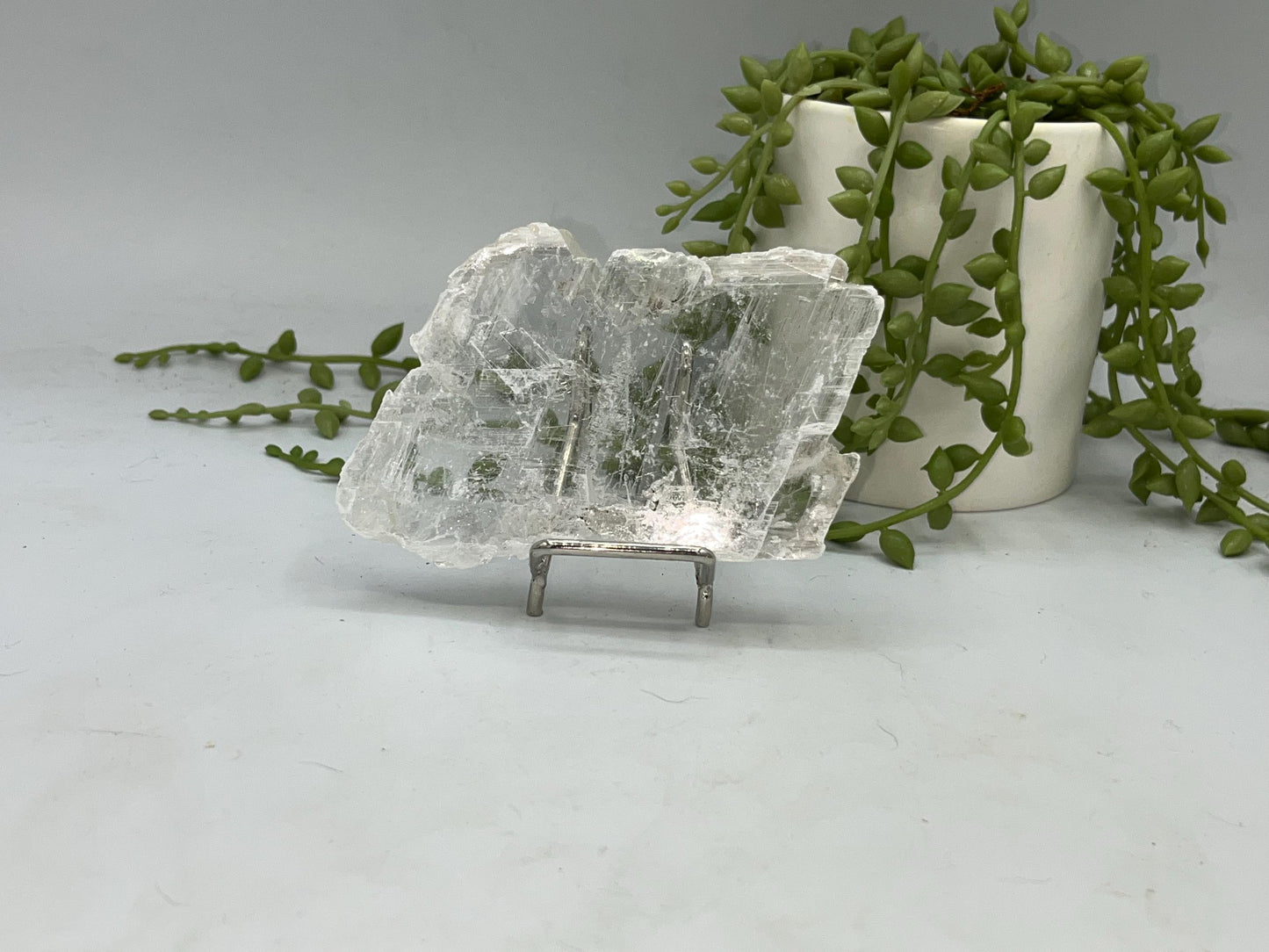 Pure true selenite slab (28), raw selenite, selenite charging plate, selenite specimen