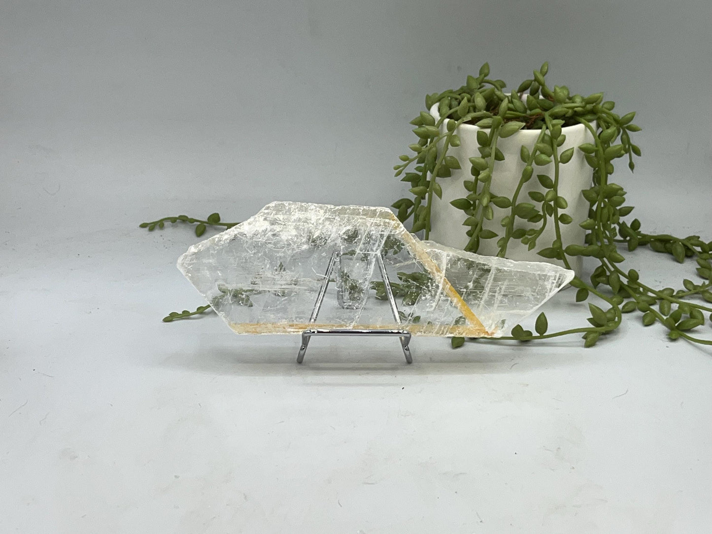 Pure Golden Phantom/Golden Healer Selenite slab (13), raw Selenite, Selenite charging plate, Selenite specimen, Iron Oxide