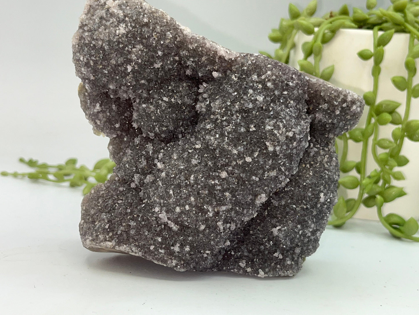Black/Grey Galaxy Sugar Amethyst Free Form, sugar druzy cluster, Amethyst free form, Amethyst, Quartz, Cluster, Geode, specimen