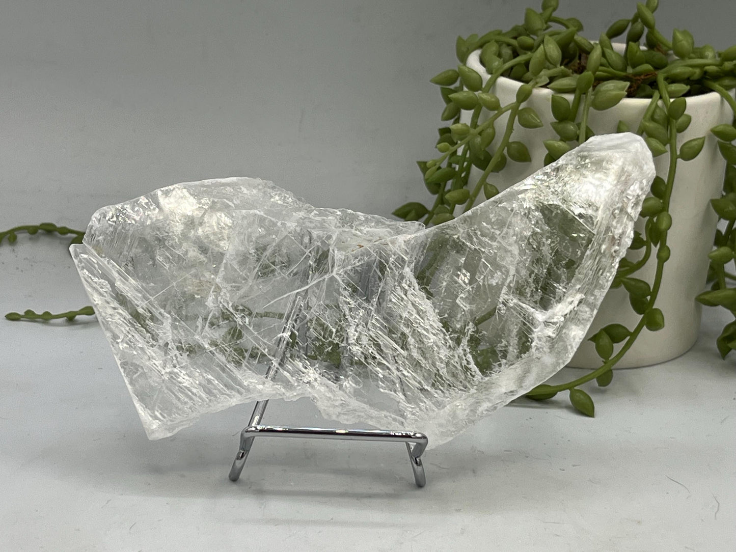 Pure true selenite slab (31), raw selenite, selenite charging plate, selenite specimen