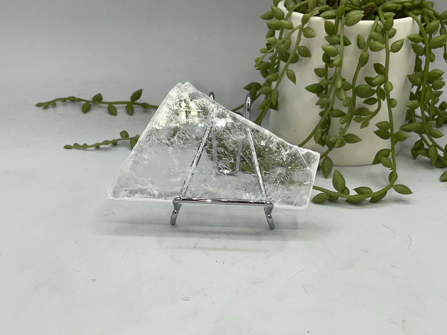 Pure true selenite slab (27), raw selenite, selenite charging plate, selenite specimen