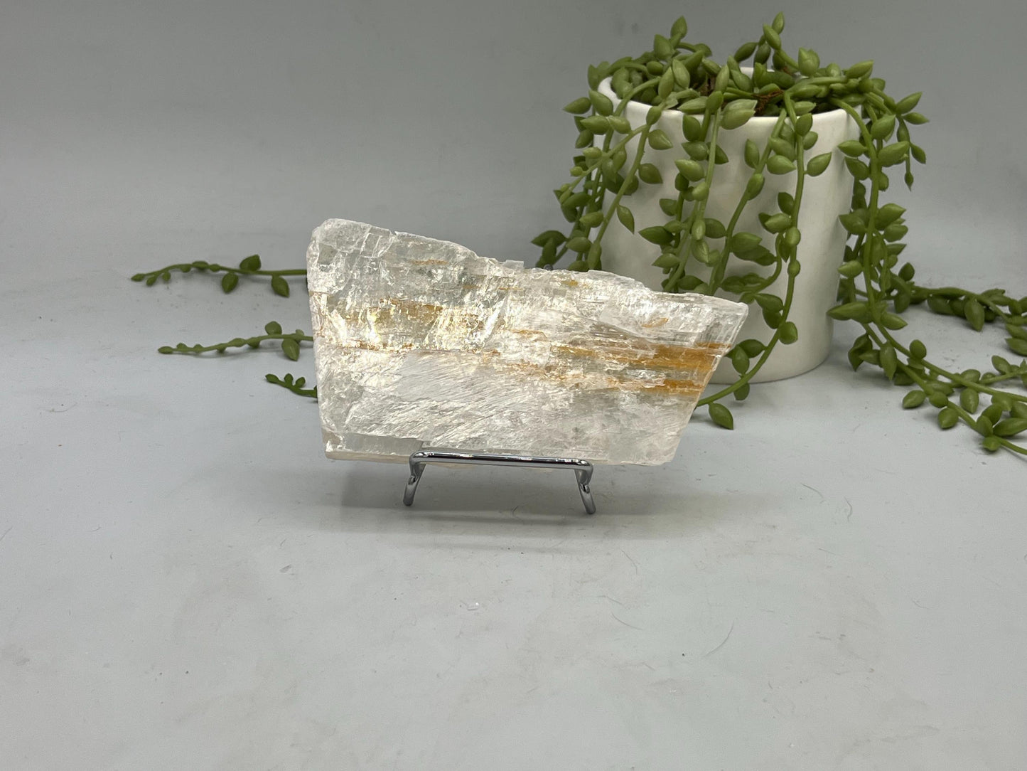 Pure Golden Phantom/Golden Healer Selenite slab (30), raw Selenite, Selenite charging plate, Selenite specimen, Iron Oxide