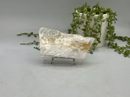 Pure Golden Phantom/Golden Healer Selenite slab (30), raw Selenite, Selenite charging plate, Selenite specimen, Iron Oxide