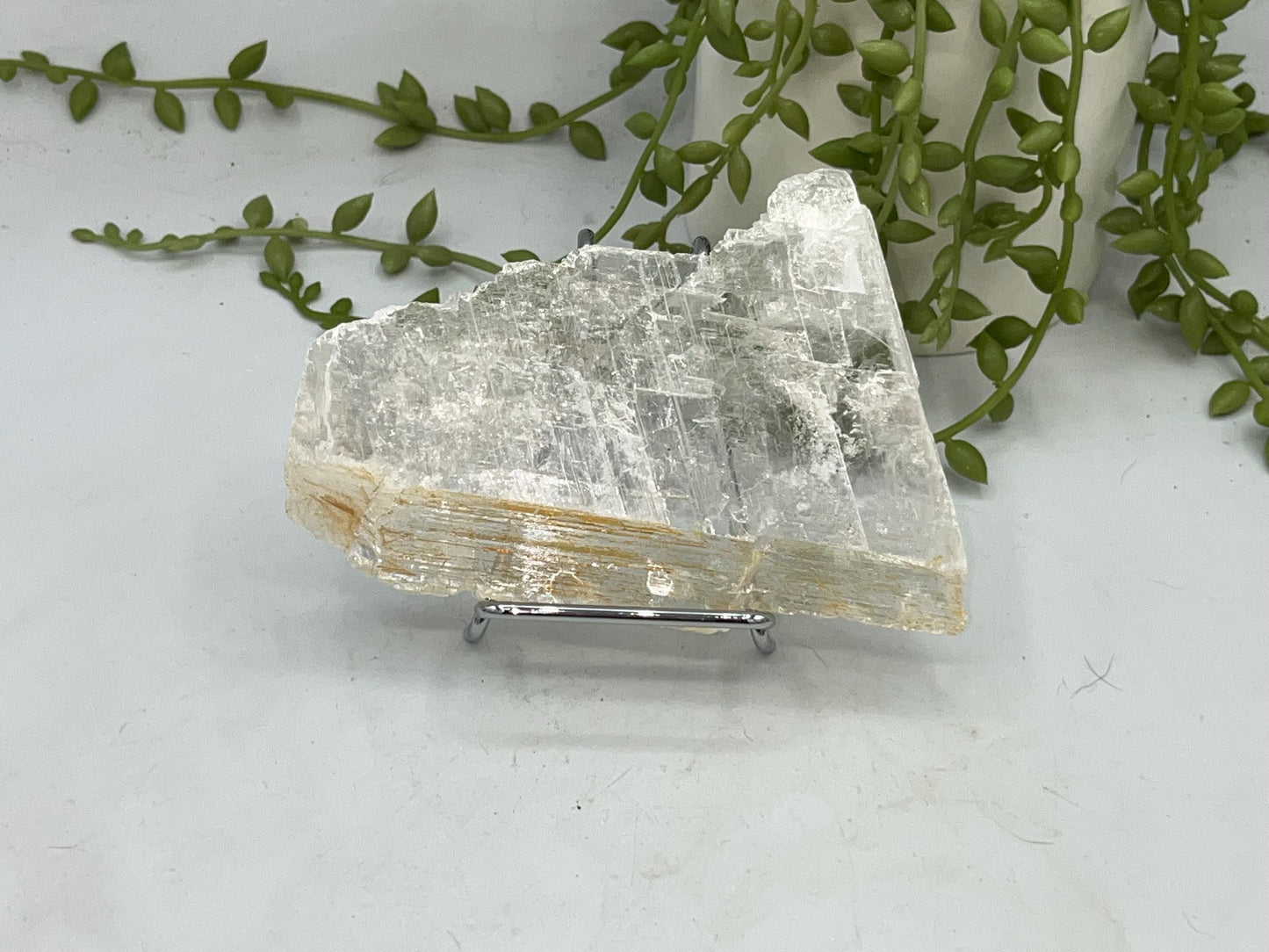 Pure Golden Phantom/Golden Healer Selenite slab (18), raw Selenite, Selenite charging plate, Selenite specimen, Iron Oxide