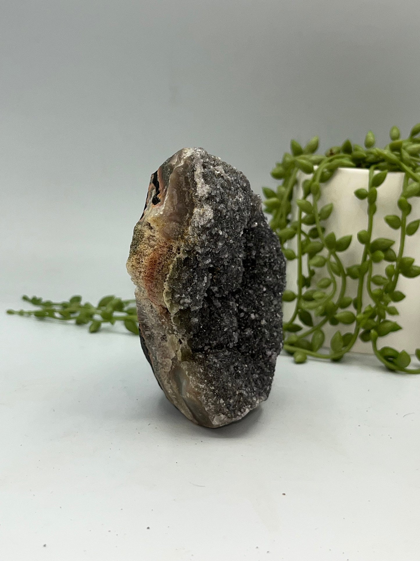 Black/Grey Galaxy Sugar Amethyst Free Form, sugar druzy cluster, Amethyst free form, Amethyst, Quartz, Cluster, Geode, specimen