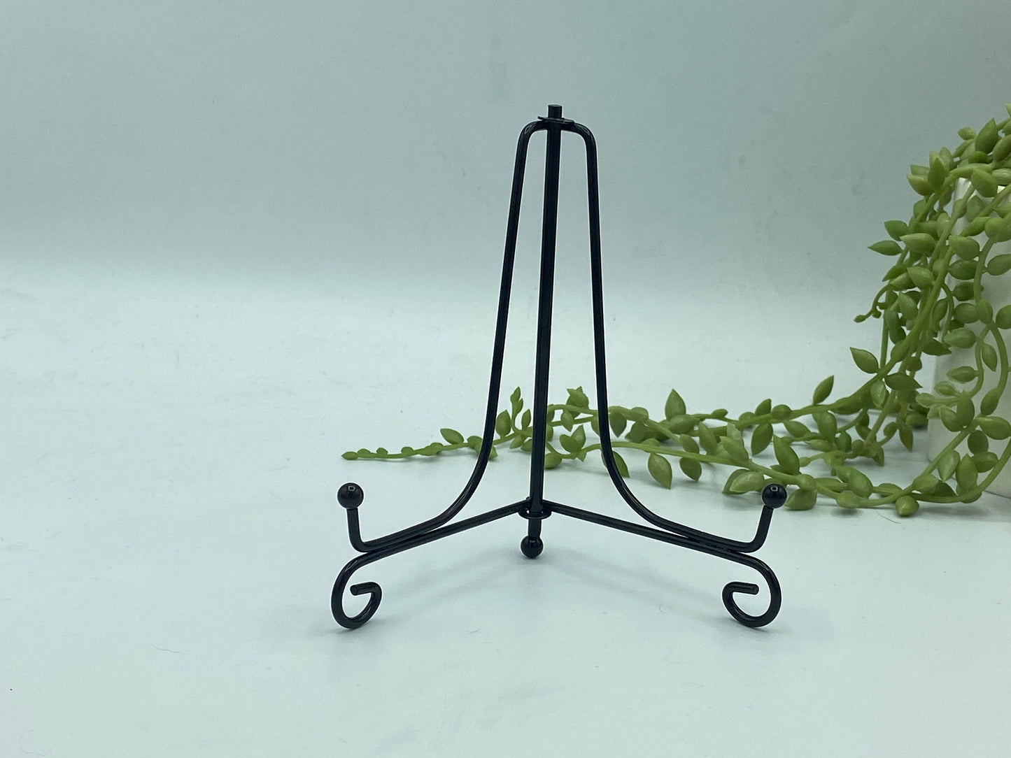 Decorative Iron Stand, Black Metal Easel, Crystal slab display holder, gemstone specimen stand, plate stand