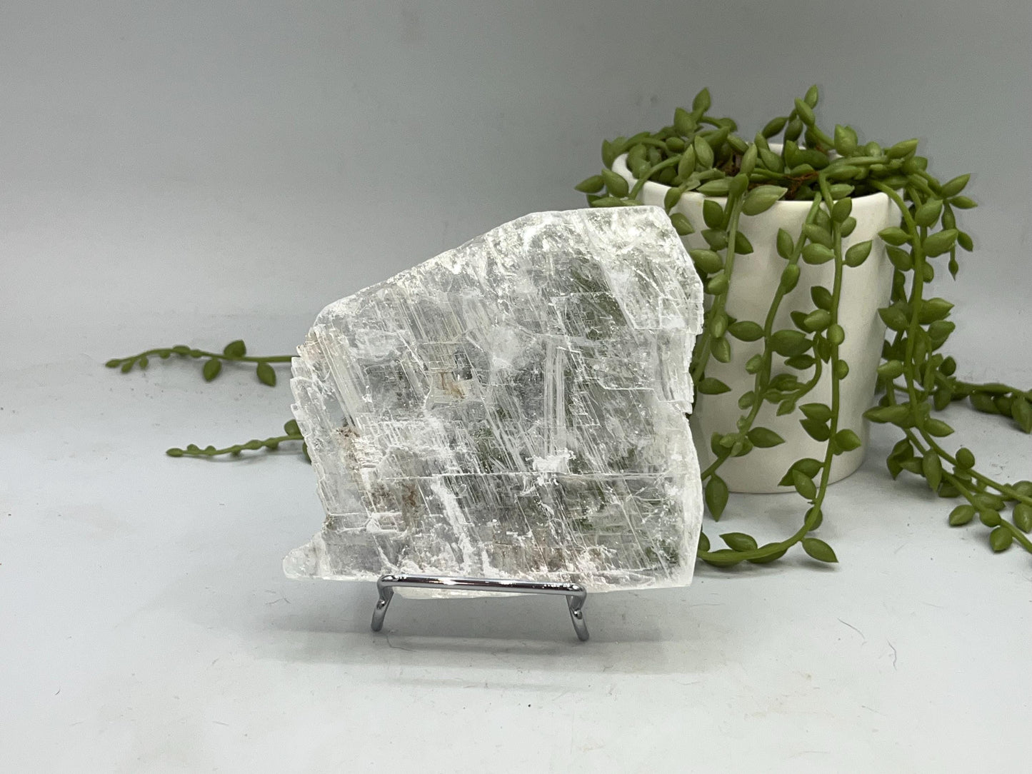 Pure true selenite slab (26), raw selenite, selenite charging plate, selenite specimen