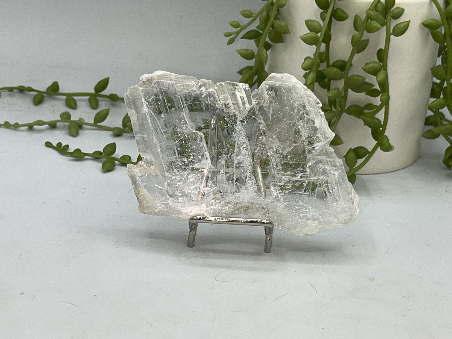 Pure true selenite slab (28), raw selenite, selenite charging plate, selenite specimen