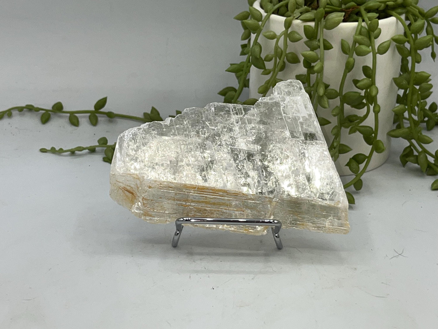 Pure Golden Phantom/Golden Healer Selenite slab (18), raw Selenite, Selenite charging plate, Selenite specimen, Iron Oxide