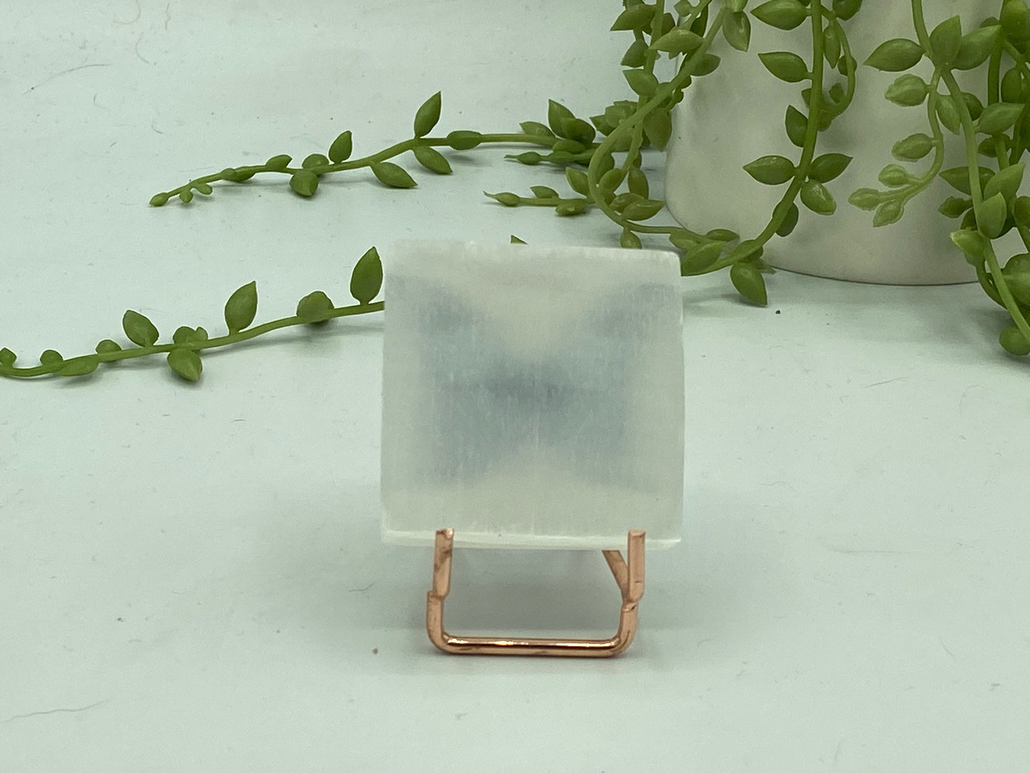 Pretty butterfly on Selenite/Gypsum/Satin Spar small sized charging plate, Approx 55mm, cleansing & recharging, butterflies pattern,