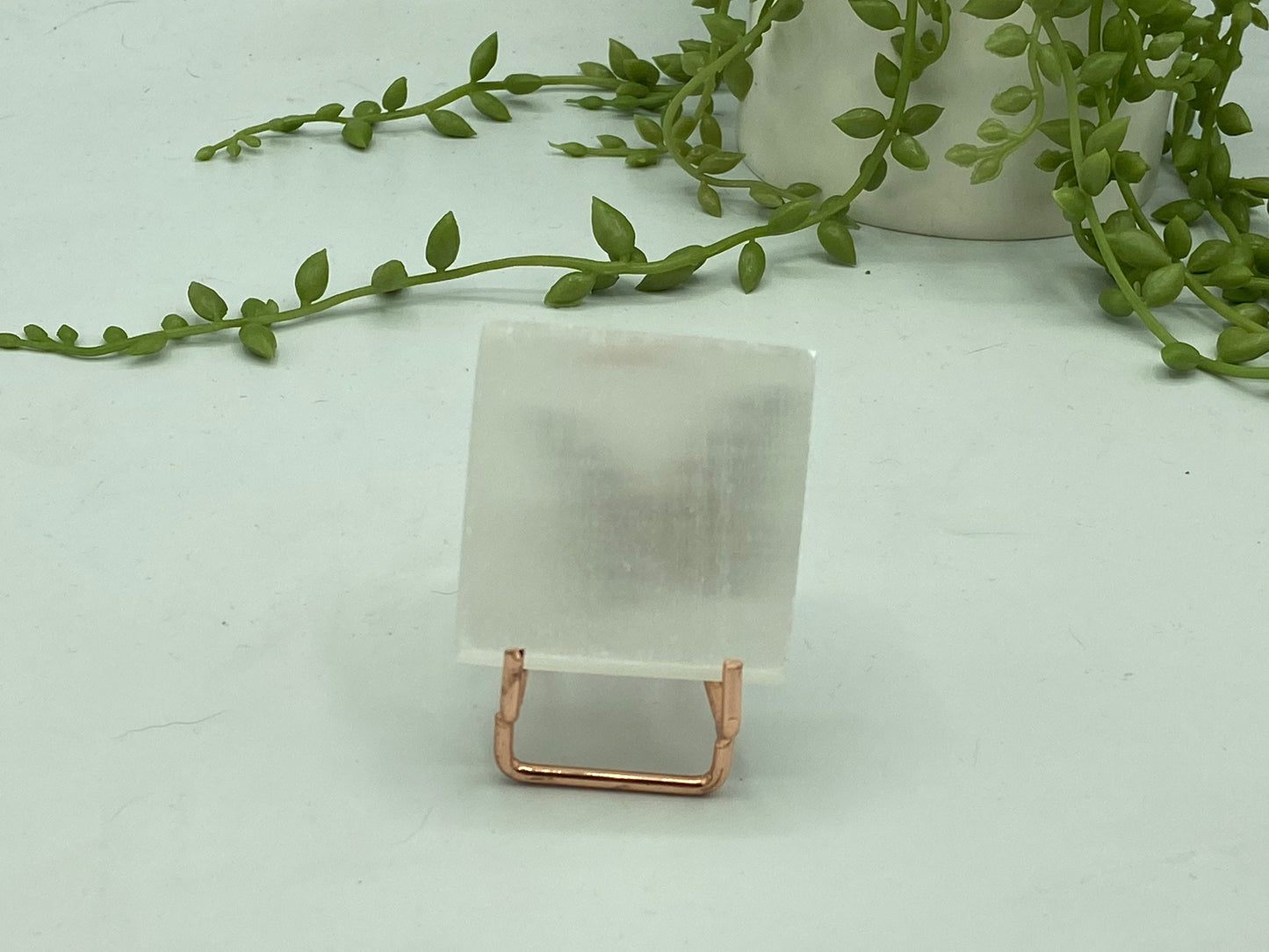 Pretty butterfly on Selenite/Gypsum/Satin Spar small sized charging plate, Approx 55mm, cleansing & recharging, butterflies pattern,