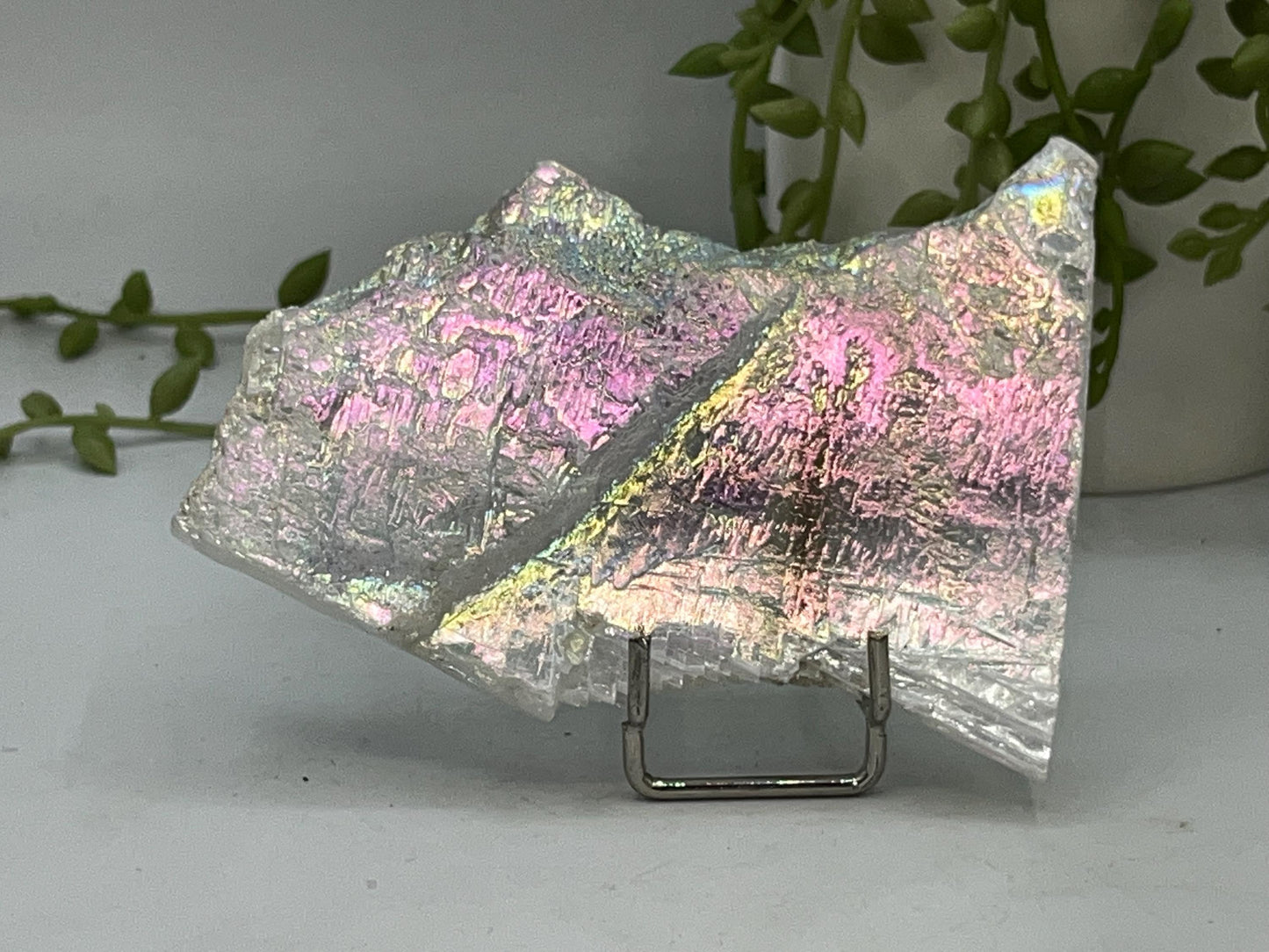 Pure true Angel Aura Selenite Slab (P.3), raw Selenite, Selenite charging plate, Selenite specimen, Crystal Grid