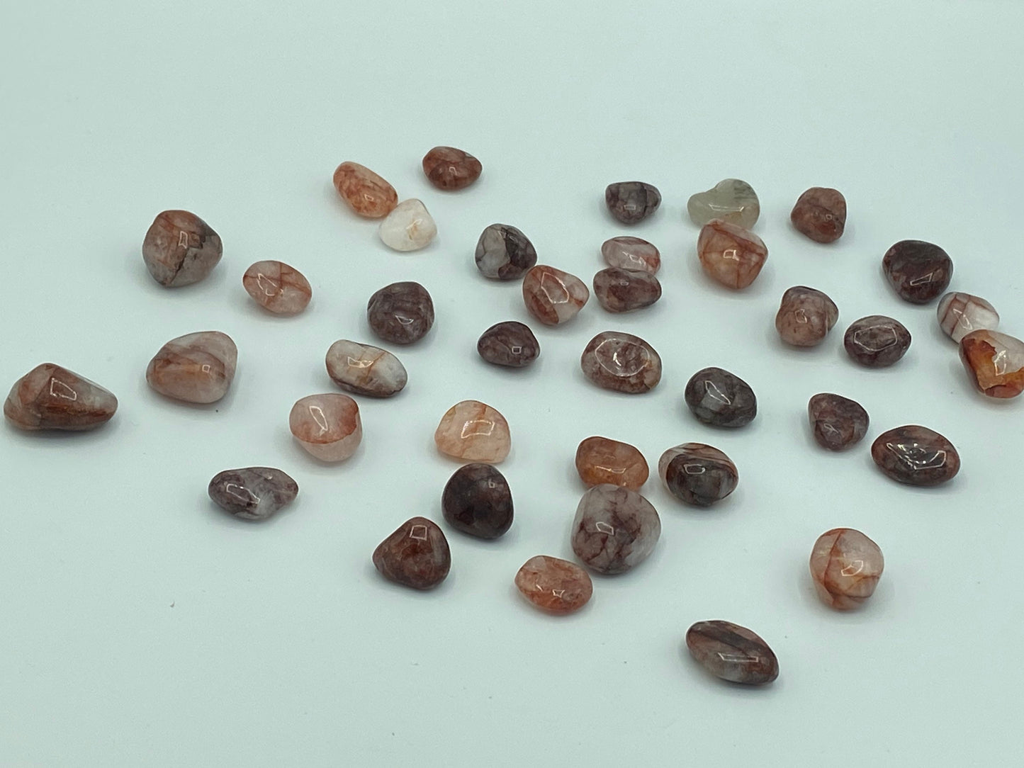 Fire Quartz tumble stone, pocket crystal, Crystal Tumble Rocks, High Quality. Balance and stability, helps with anxiety.