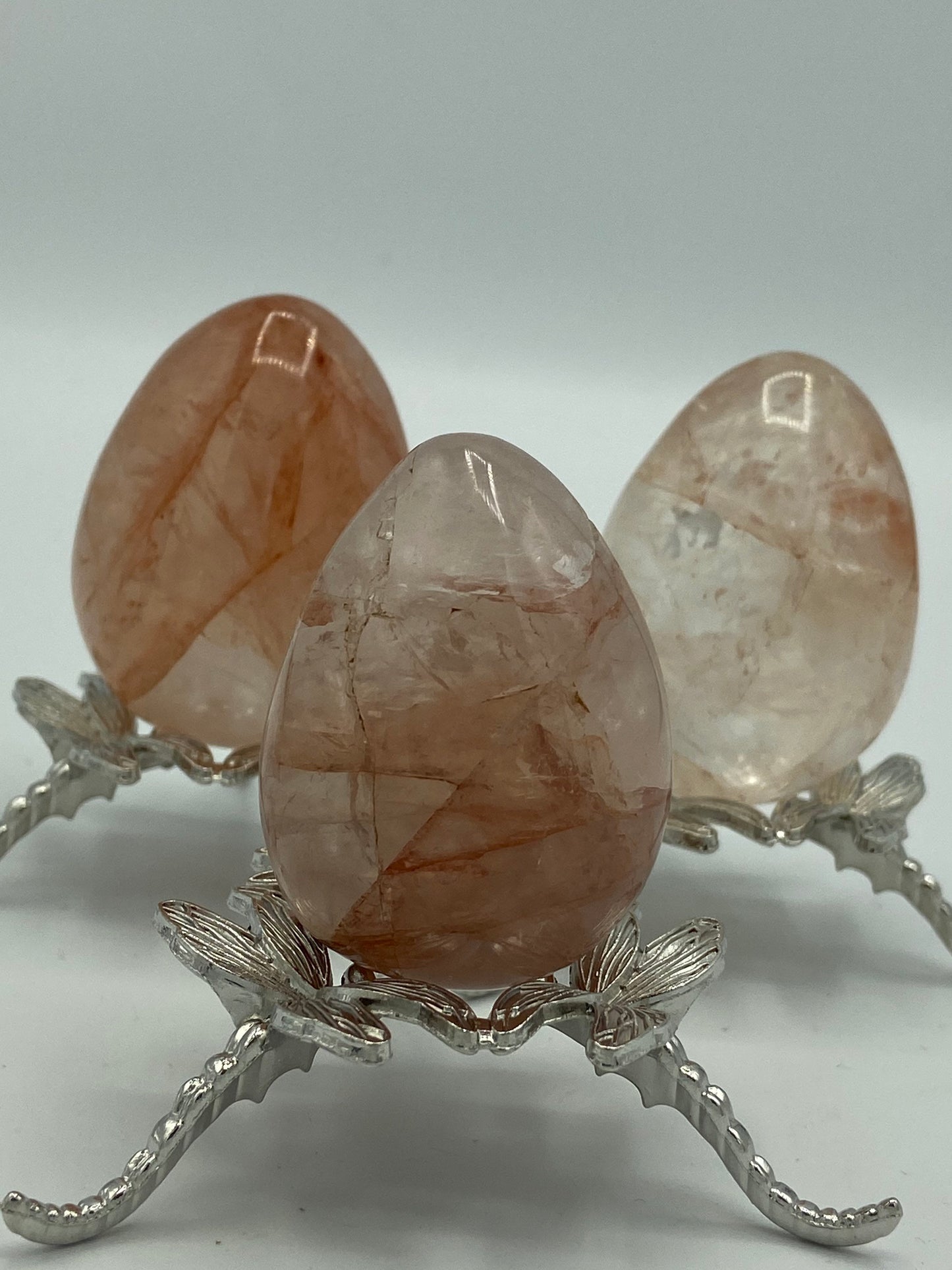 Fire Quartz Crystal egg, pocket stone, hematoide quartz egg, crystals for the home, decorative egg, home decor