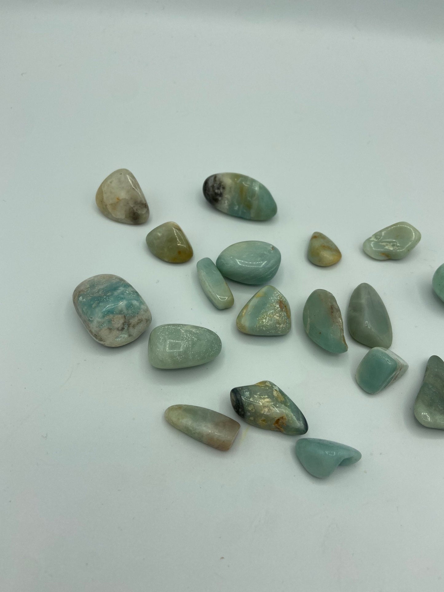 Blue Caribbean Calcite Tumble Stones,