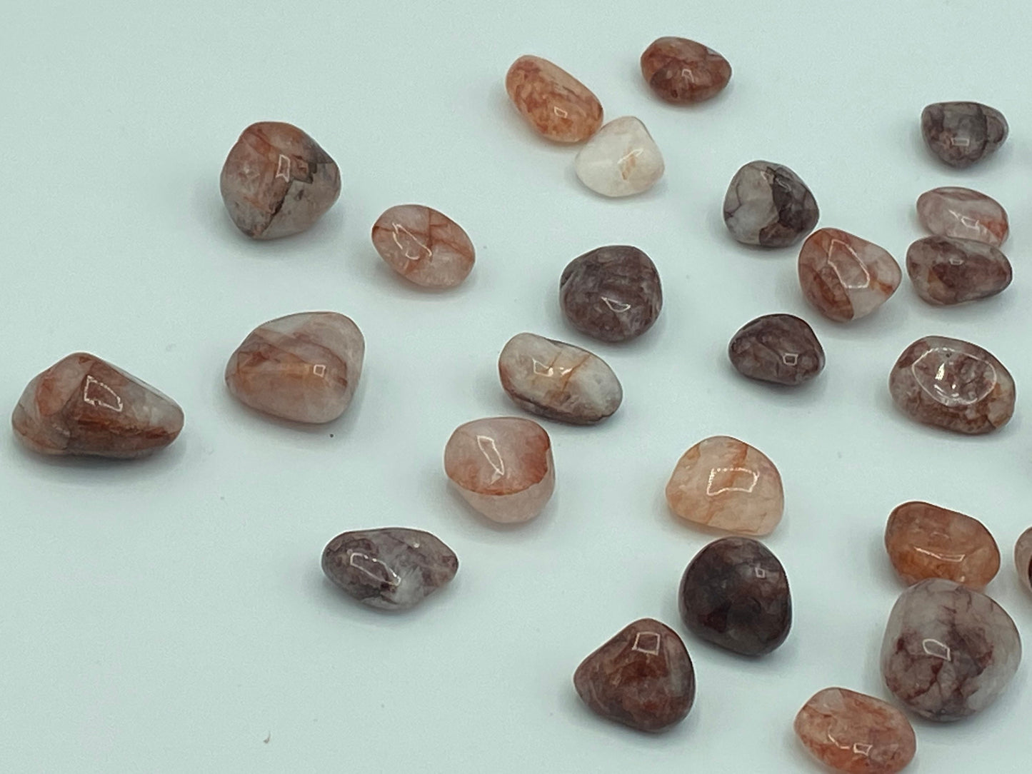 Fire Quartz tumble stone, pocket crystal, Crystal Tumble Rocks, High Quality. Balance and stability, helps with anxiety.