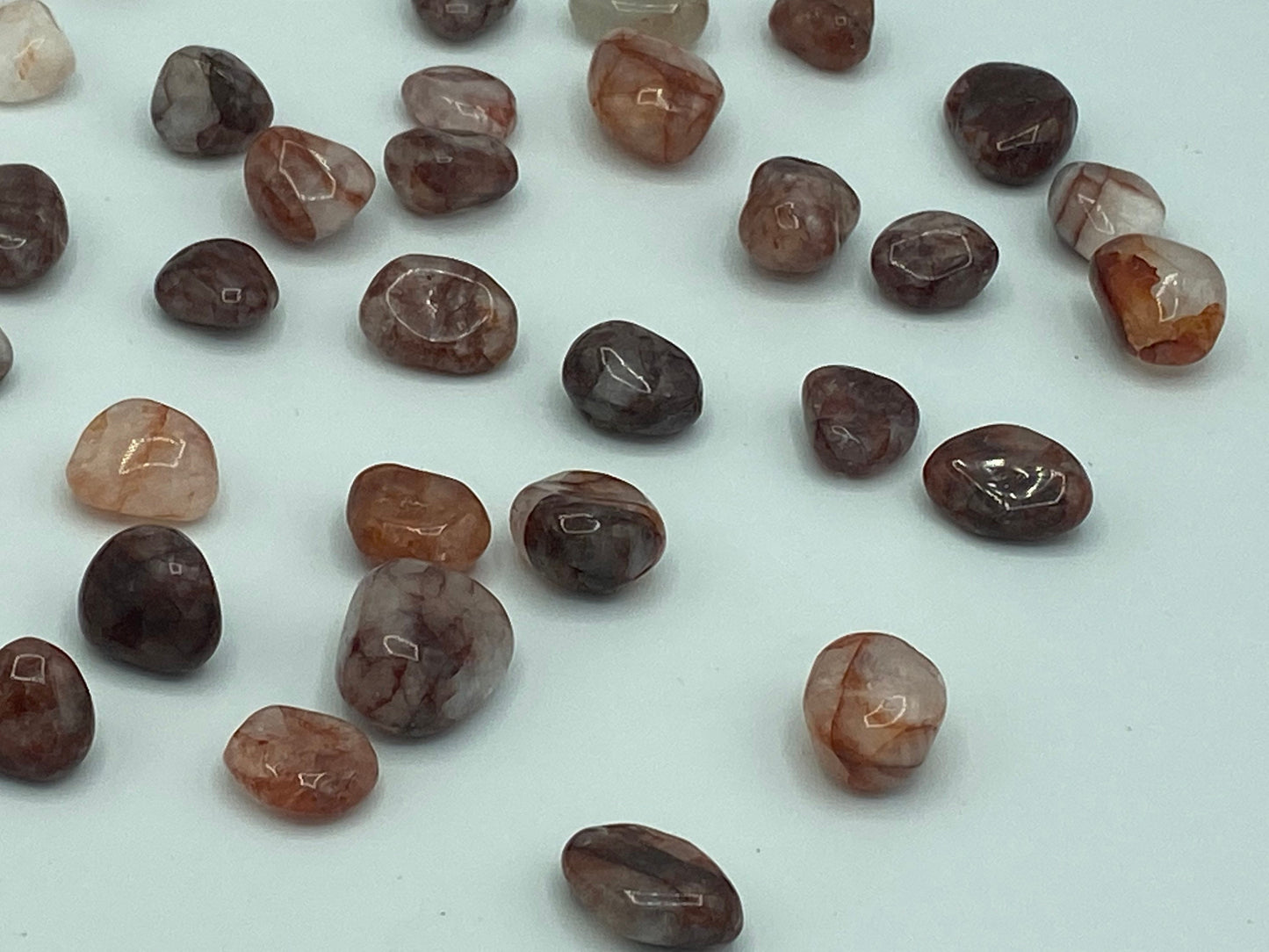 Fire Quartz tumble stone, pocket crystal, Crystal Tumble Rocks, High Quality. Balance and stability, helps with anxiety.