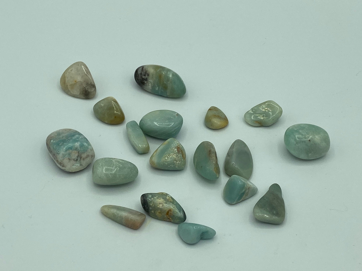 Blue Caribbean Calcite Tumble Stones,