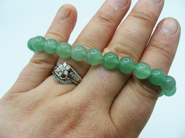 Green Aventurine Bracelet, AAA + Quality., Crystal Healing, Gemstone, Positivity, calming, soothing, luck, growth, abundance, vitality.