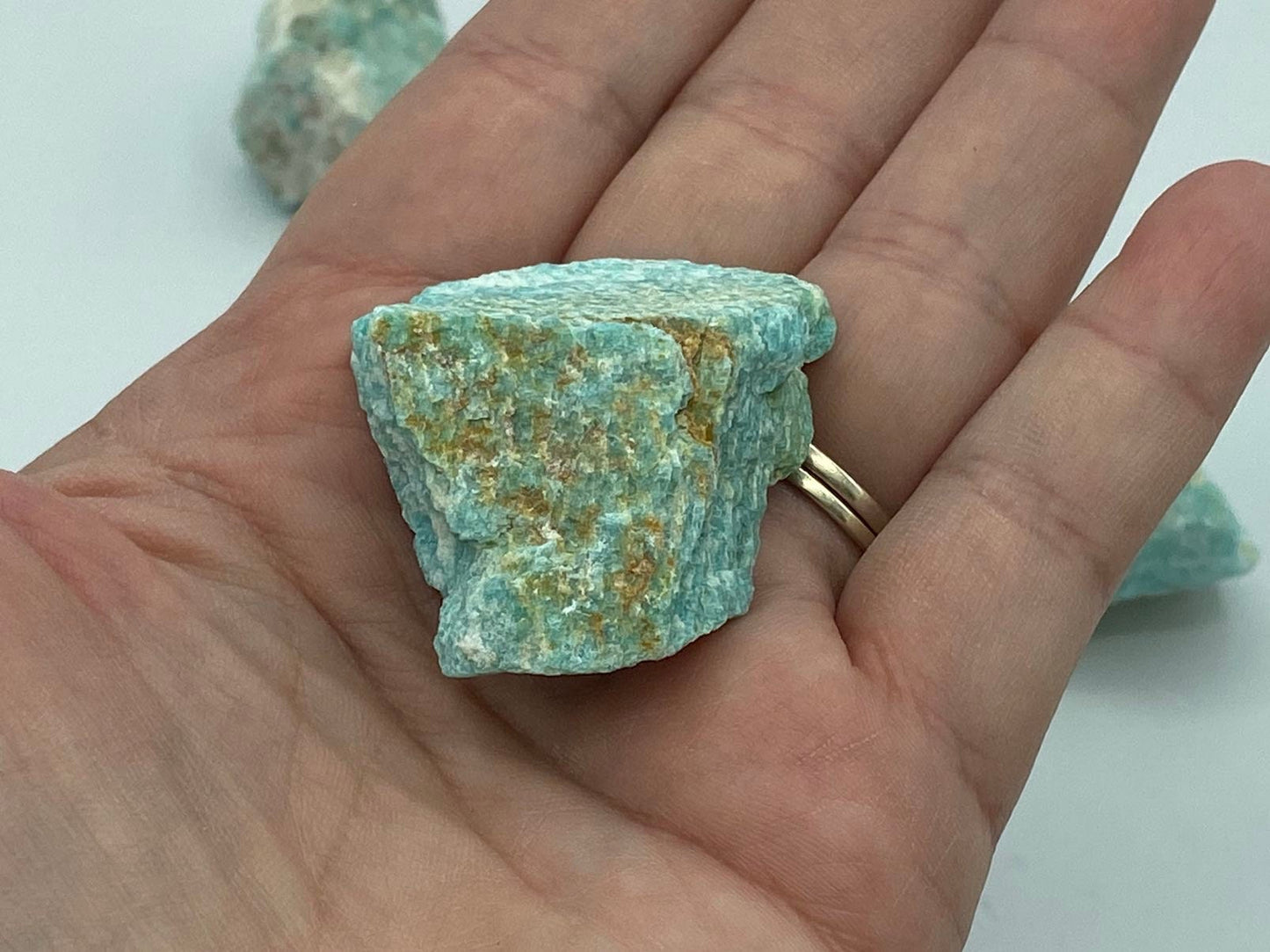 Amazonite chunk, Raw Amazonite, Natural Formation, Rough Specimen Cluster, Mineral, Healing Crystal, Gemstone
