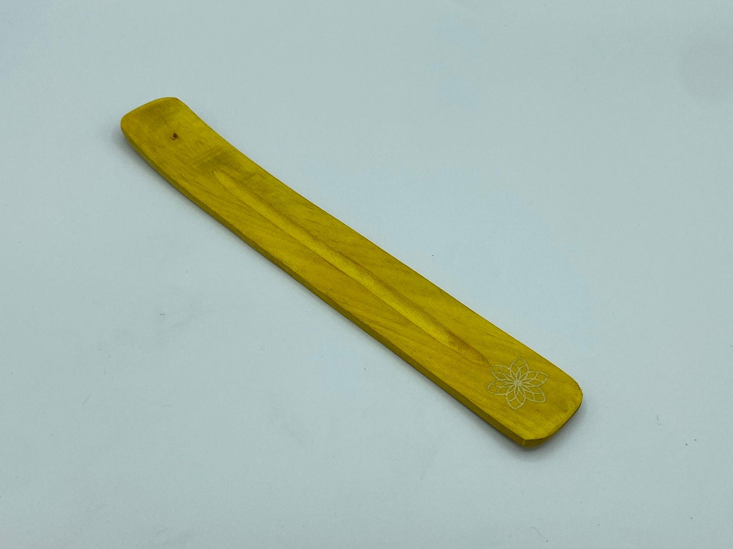 Flower pattern mango wood colourful incense holder, incense ash tray, wood incense holder,