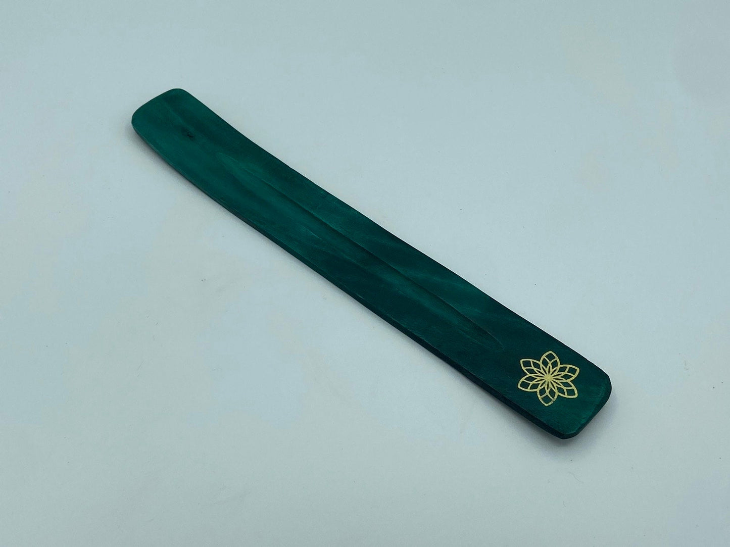 Flower pattern mango wood colourful incense holder, incense ash tray, wood incense holder,