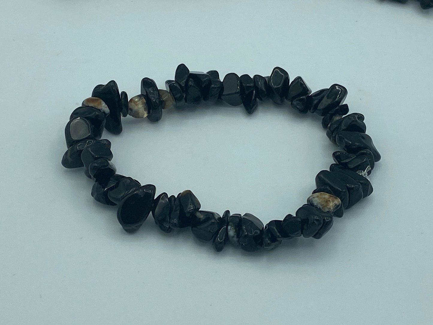 Elegant Black Onyx stretch chip bracelet, gemstone bracelet, Crystal jewellery