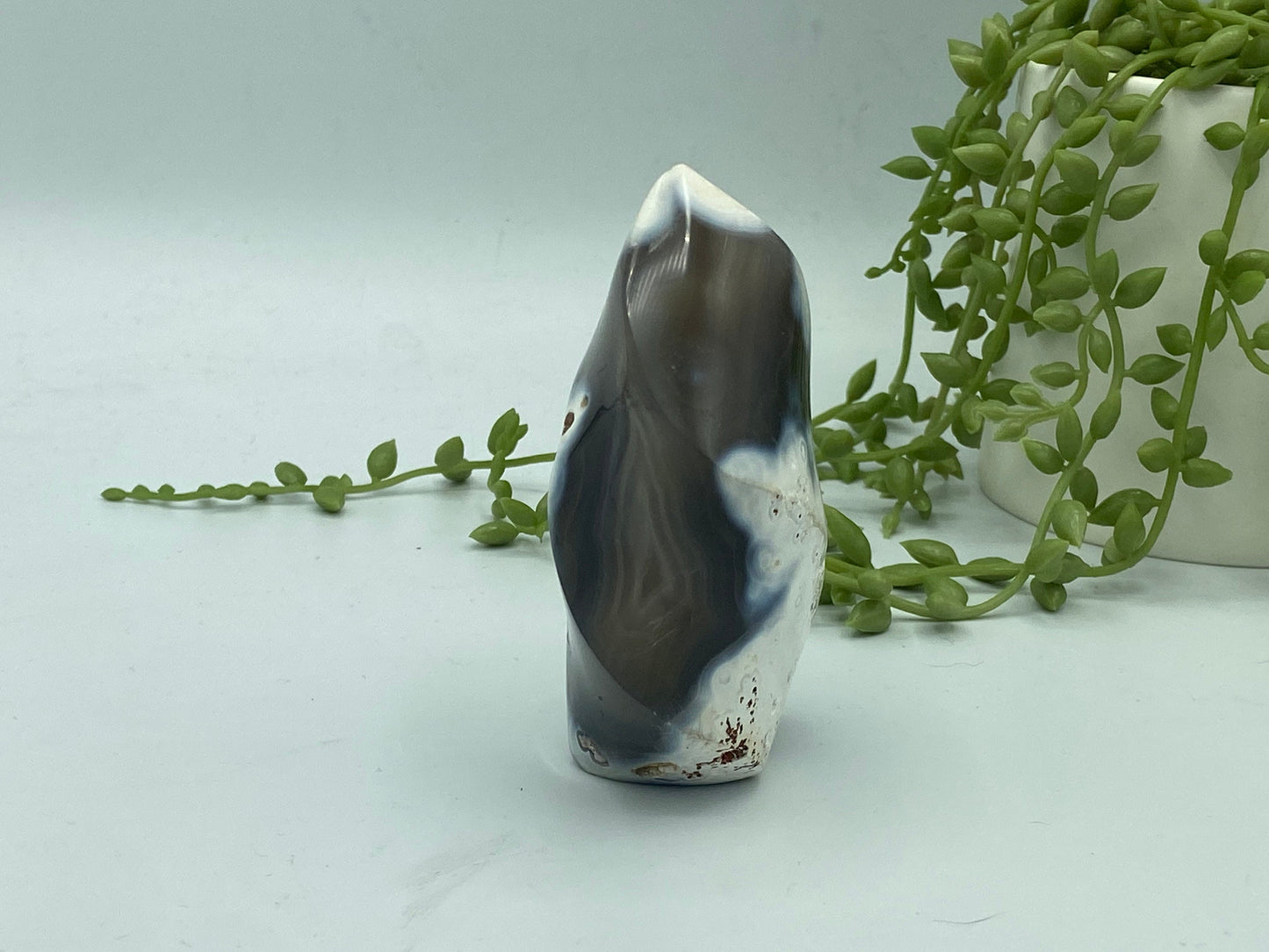 Orca agate flame, orca agate flame crystal, home decoration, healing crystals,