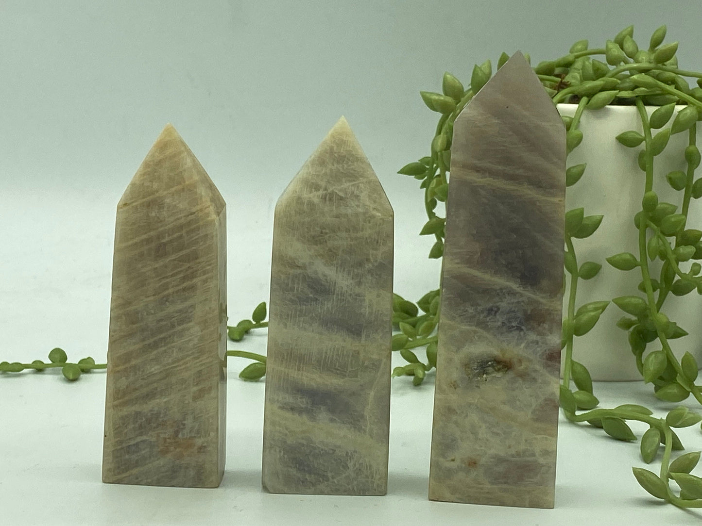 Large Beautiful Quality Blue Flash White Moonstone Tower - Polished Belomorite Anti Anxiety Obelisk, Altar Supplies & Decor