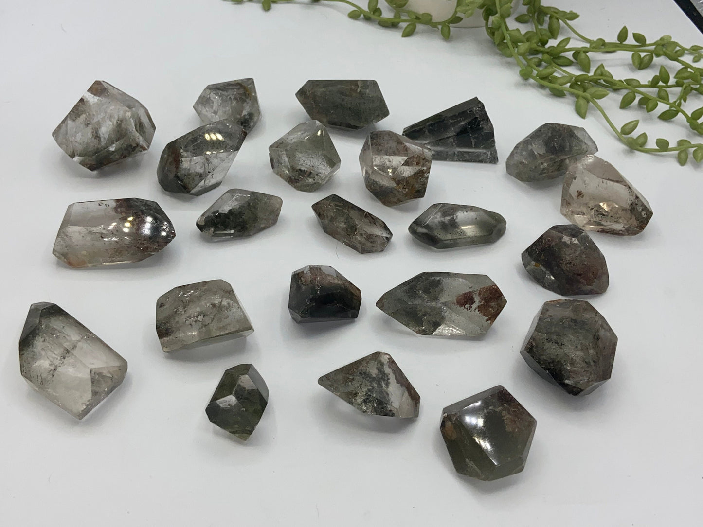 Garden quartz freeform (V), cute garden quartz crystal specimen, lodolite, shamanic stone, ghost quartz, phantom quartz, landscape quartz