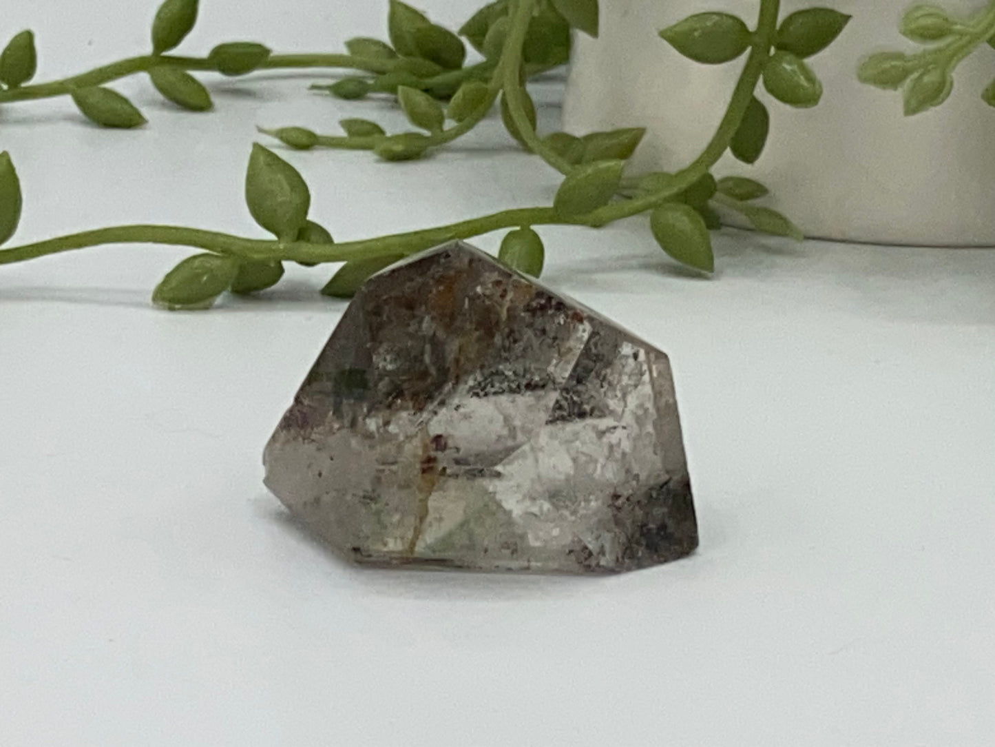 Garden quartz freeform (J), cute garden quartz crystal specimen, lodolite, shamanic stone, ghost quartz, phantom quartz, landscape quartz