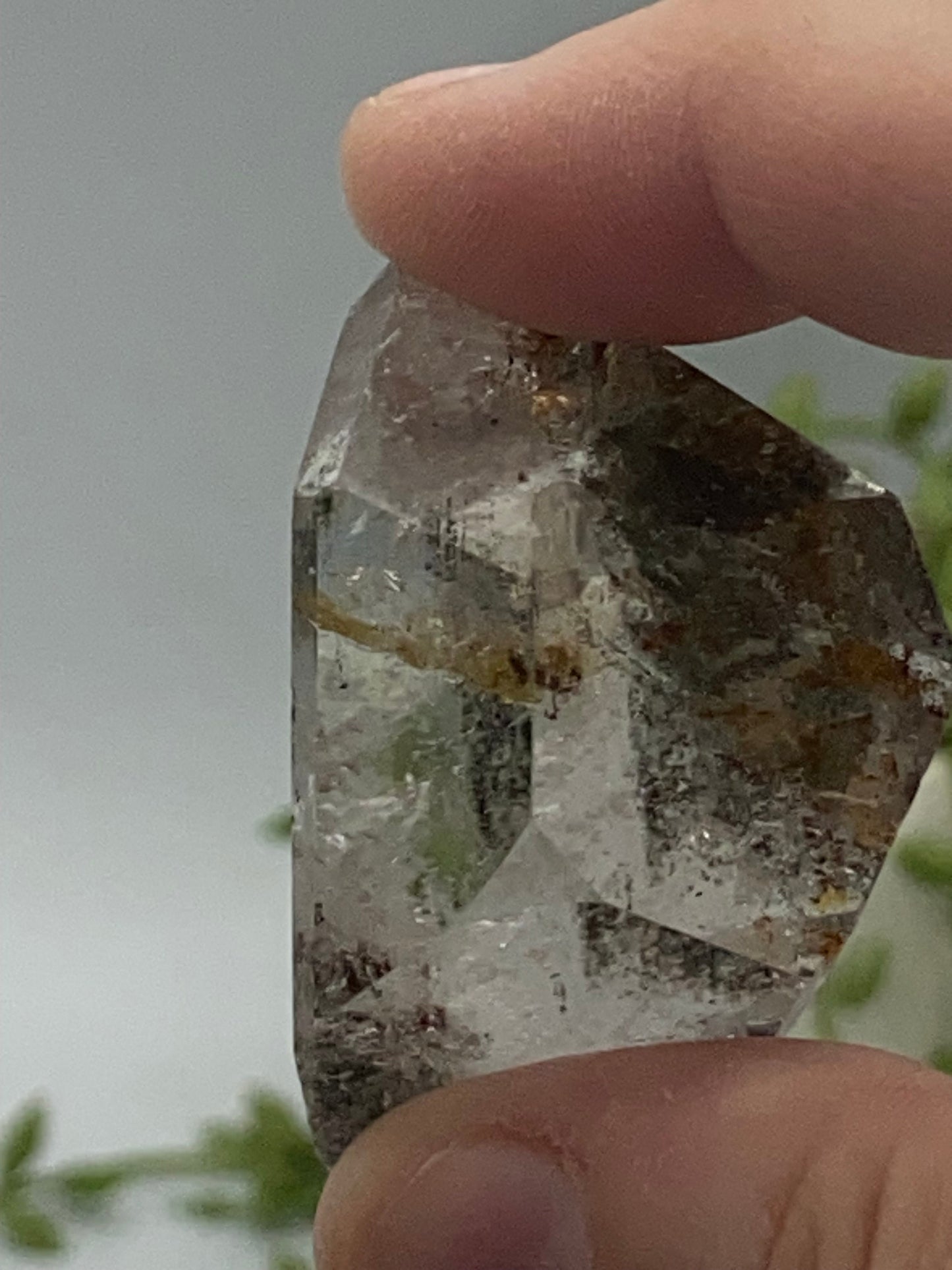 Garden quartz freeform (J), cute garden quartz crystal specimen, lodolite, shamanic stone, ghost quartz, phantom quartz, landscape quartz
