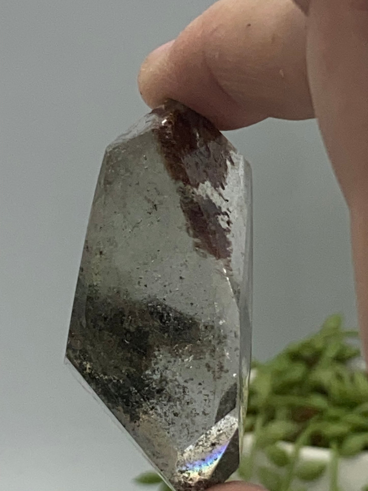 Garden quartz freeform (Q), cute garden quartz crystal specimen, lodolite, shamanic stone, ghost quartz, phantom quartz, landscape quartz