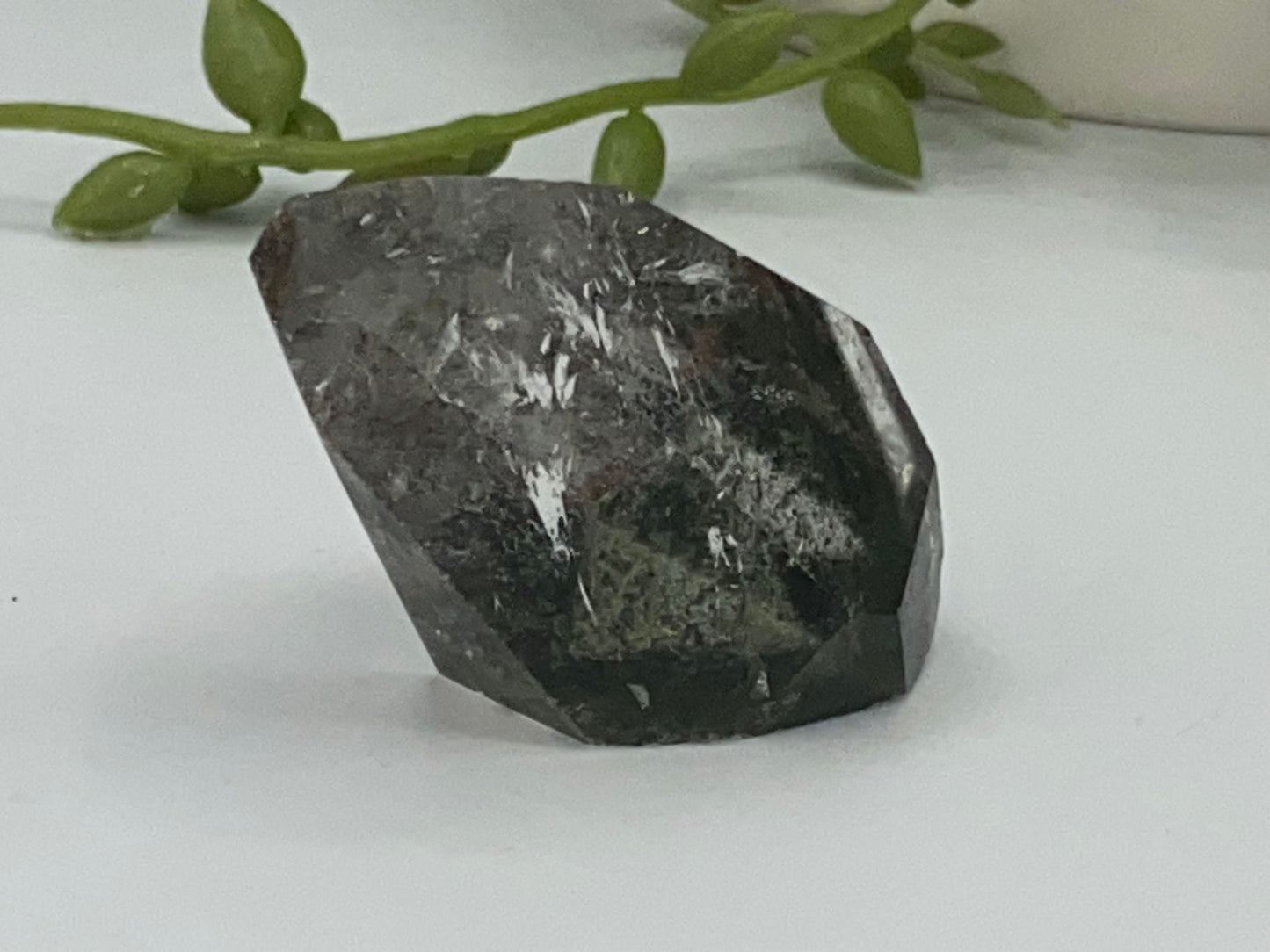 Garden quartz freeform (T), cute garden quartz crystal specimen, lodolite, shamanic stone, ghost quartz, phantom quartz, landscape quartz