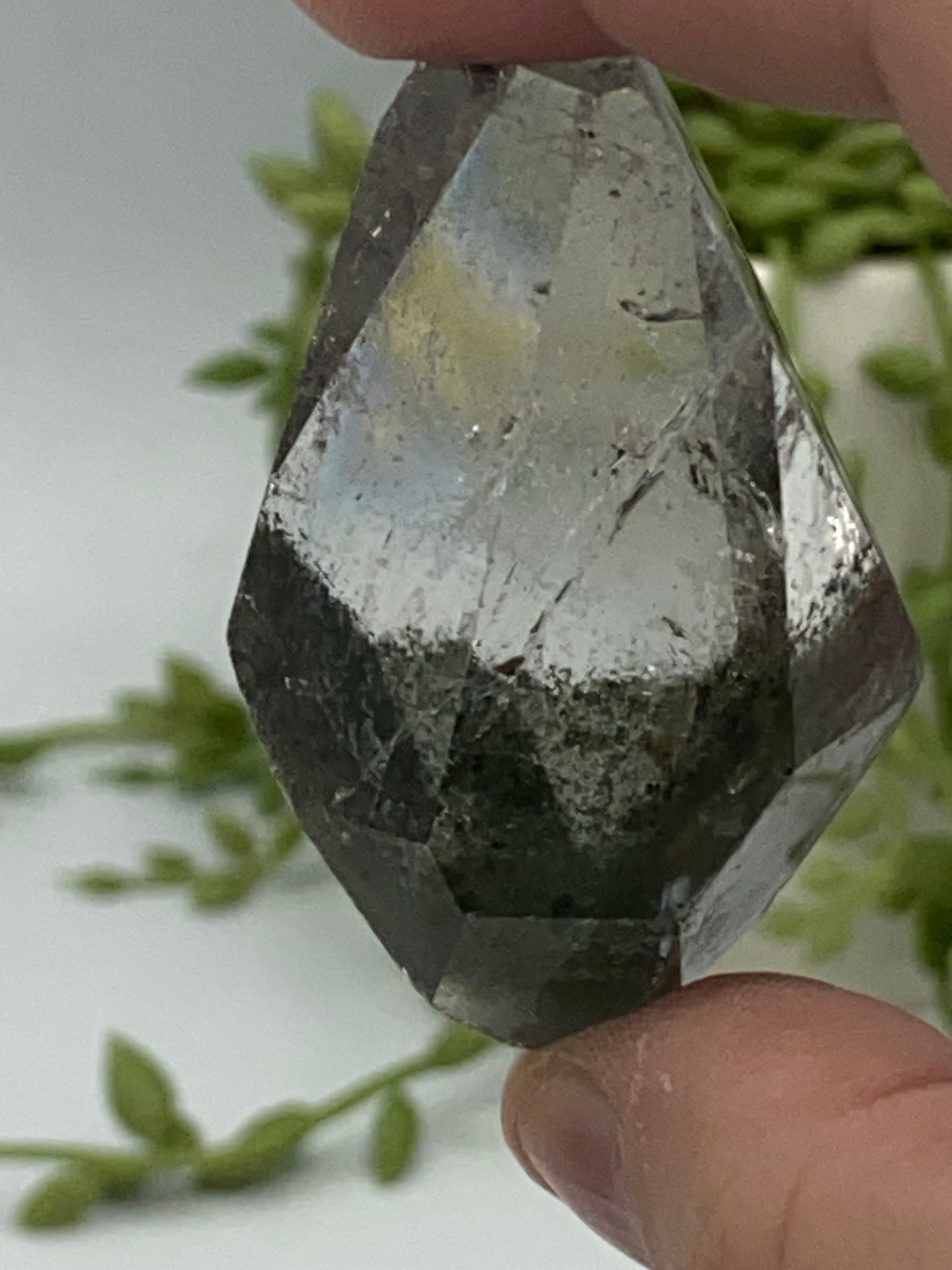 Garden quartz freeform (T), cute garden quartz crystal specimen, lodolite, shamanic stone, ghost quartz, phantom quartz, landscape quartz