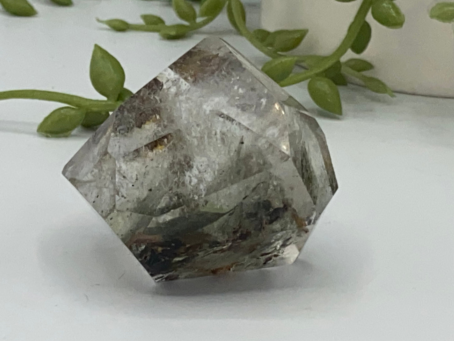 Garden quartz freeform (V), cute garden quartz crystal specimen, lodolite, shamanic stone, ghost quartz, phantom quartz, landscape quartz