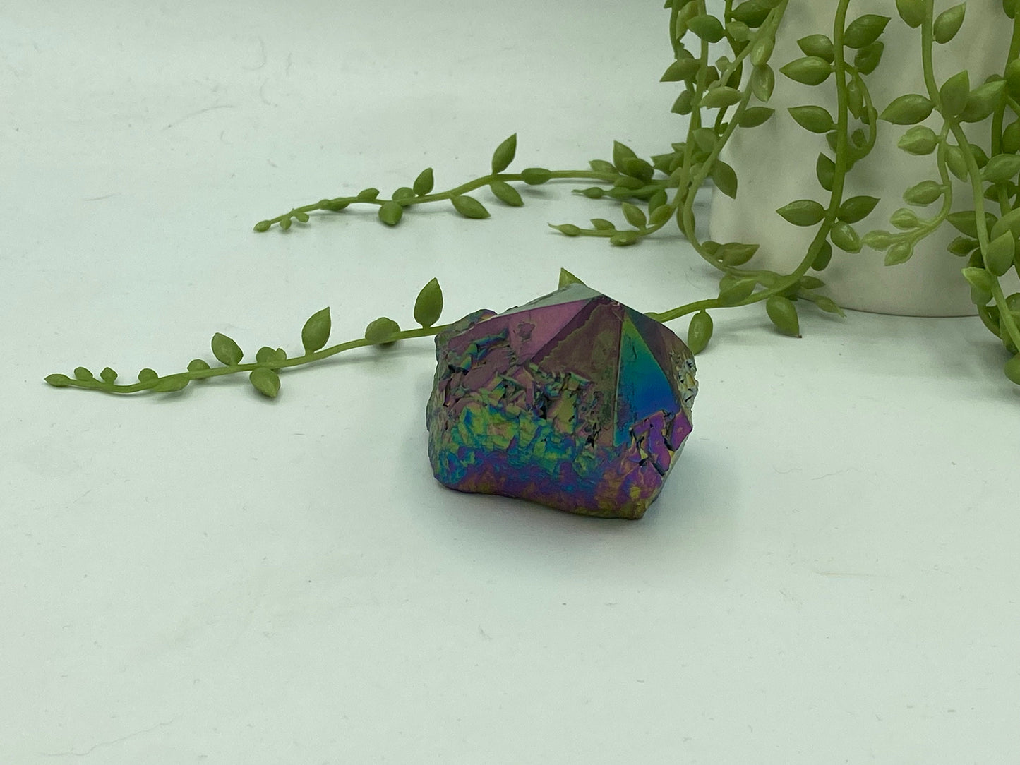 Natural Rainbow Titanium Aura Quartz Crystal Cluster, Crystal Point, Quartz, Mineral Specimen, Home decoration, Reiki Healing