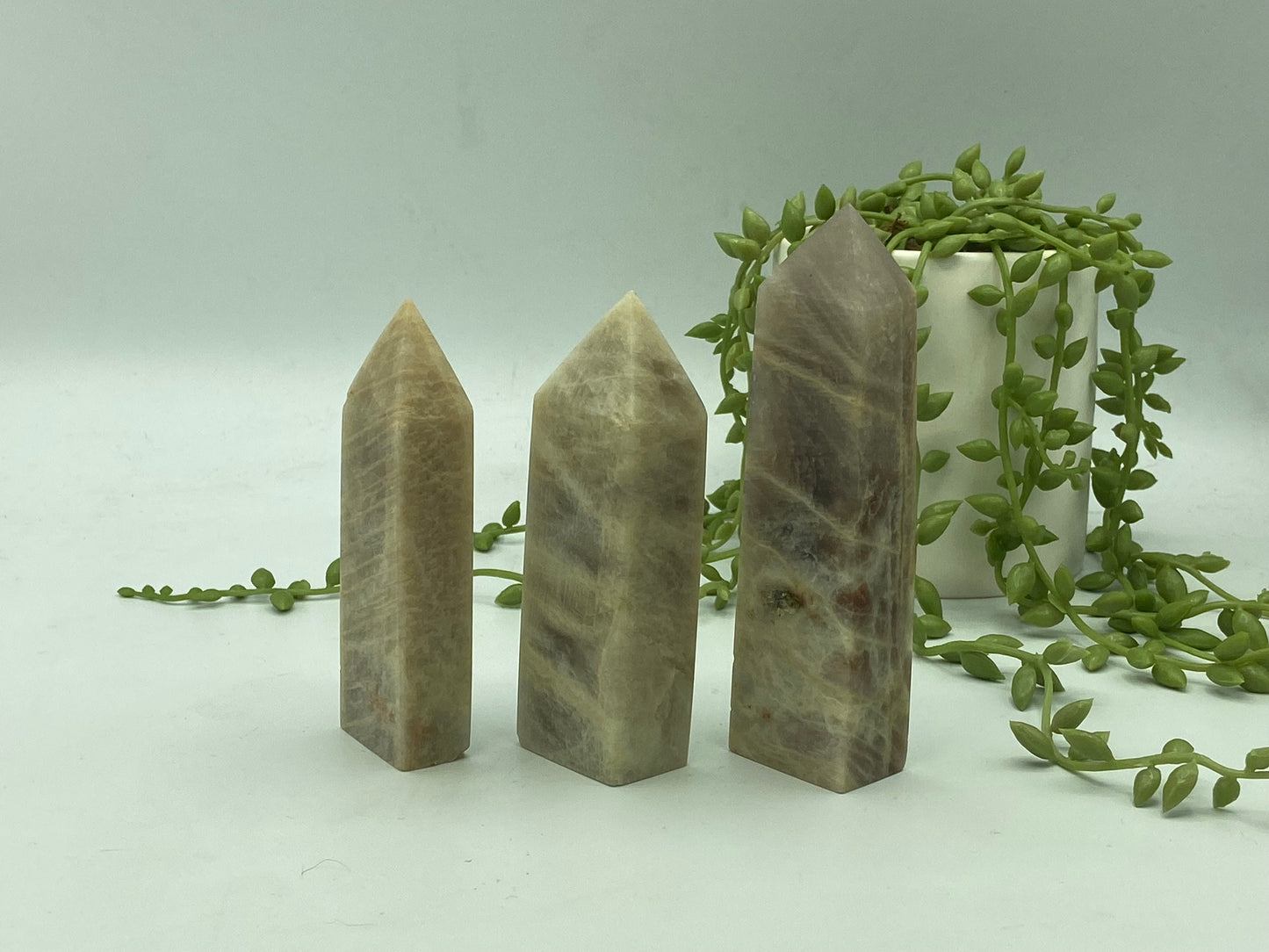 Large Beautiful Quality Blue Flash White Moonstone Tower - Polished Belomorite Anti Anxiety Obelisk, Altar Supplies & Decor