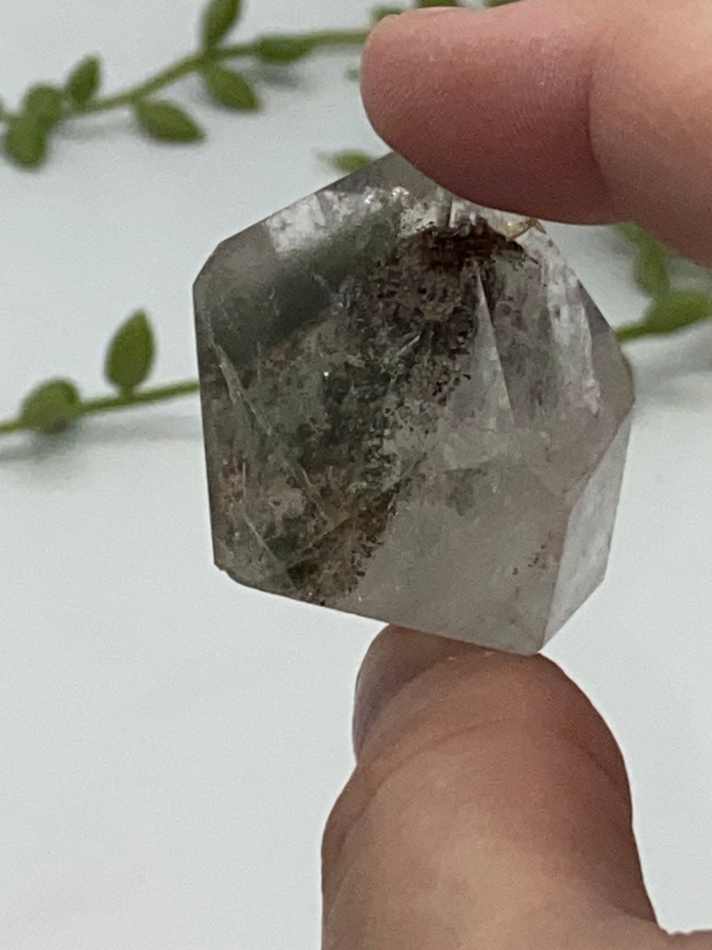 Garden quartz freeform (H), cute garden quartz crystal specimen, lodolite, shamanic stone, ghost quartz, phantom quartz, landscape quartz