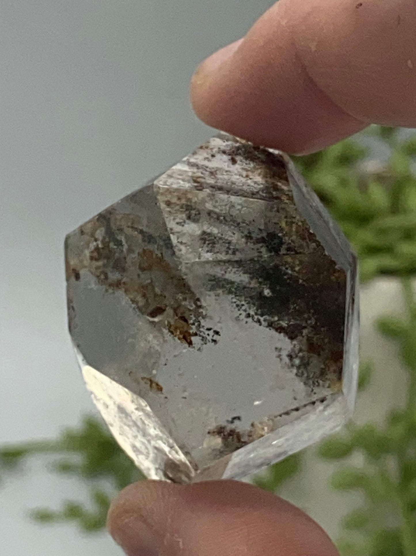 Garden quartz freeform (J), cute garden quartz crystal specimen, lodolite, shamanic stone, ghost quartz, phantom quartz, landscape quartz