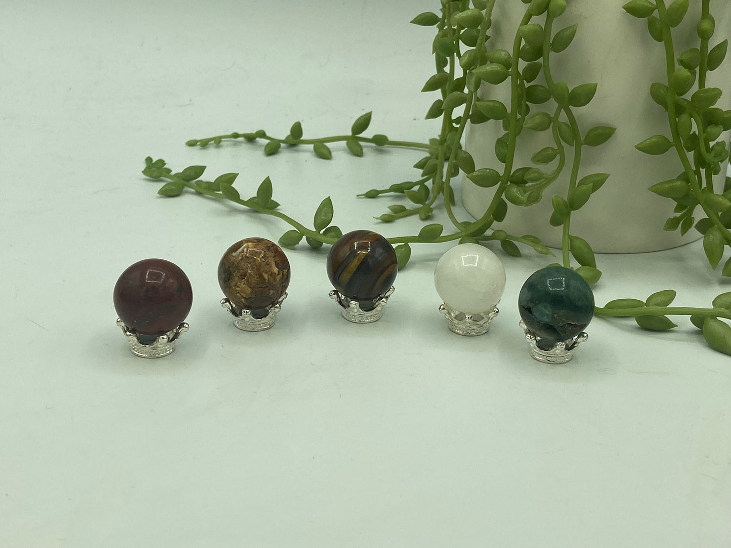 Mini Crystal spheres, tigers eye, Jasper, adventurine, quartz, agates, mini crystal ball, clear quartz sphere, Red Jasper ball,