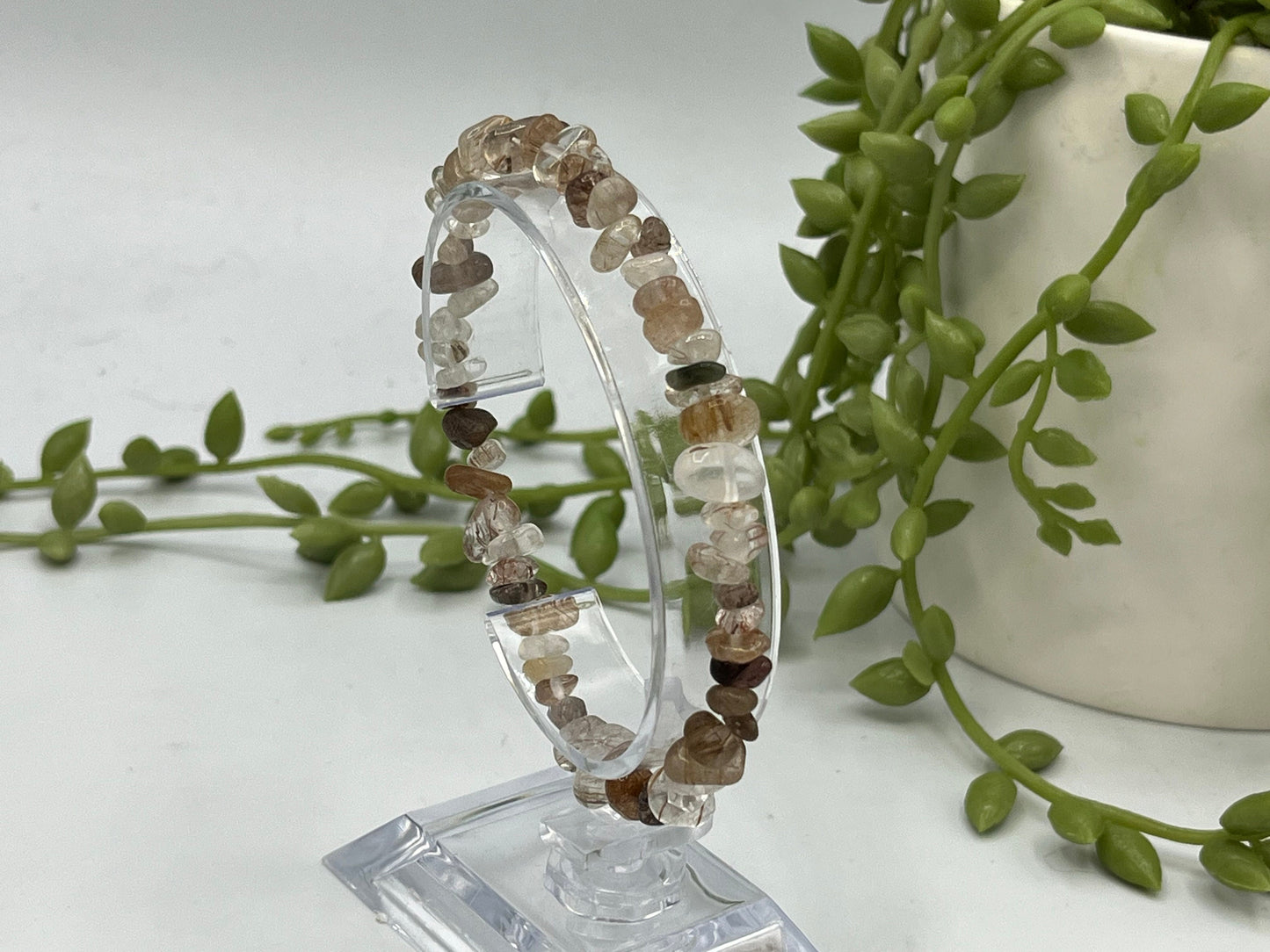 Golden Rutile Quartz/ Golden Rutilated Quartz Chip Bracelet, Natural Rutilated Quartz Chips Bracelet, Rabbit hair quartz, gold rutile,