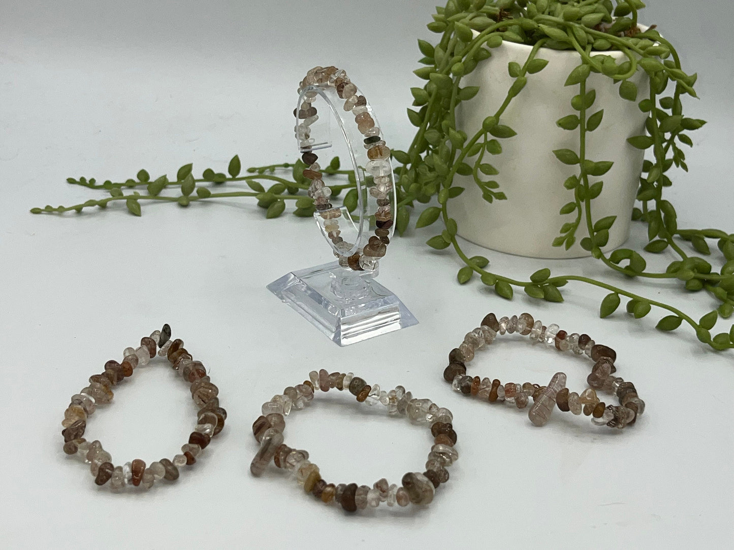 Golden Rutile Quartz/ Golden Rutilated Quartz Chip Bracelet, Natural Rutilated Quartz Chips Bracelet, Rabbit hair quartz, gold rutile,