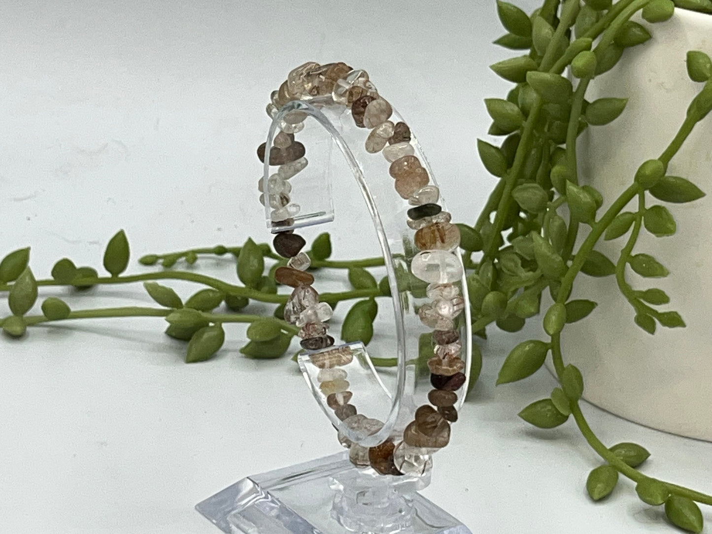 Golden Rutile Quartz/ Golden Rutilated Quartz Chip Bracelet, Natural Rutilated Quartz Chips Bracelet, Rabbit hair quartz, gold rutile,